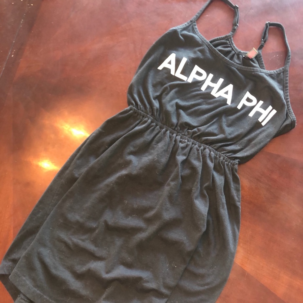 WORN ONCE Black Alpha Phi RacerBack Dress, SIZE S